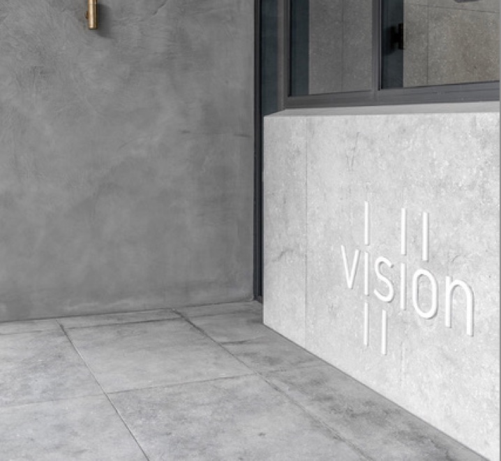 Concrete wall finish at Vision Apartments Melbourne